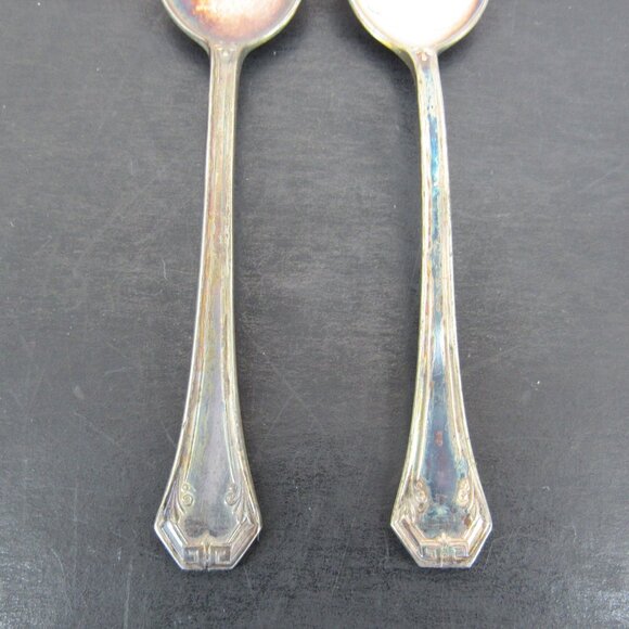 Reed & Barton Pompeian Greek Key & Scrollwork Design Jam/Jelly Spoon Lot of 4 - Picture 3 of 12